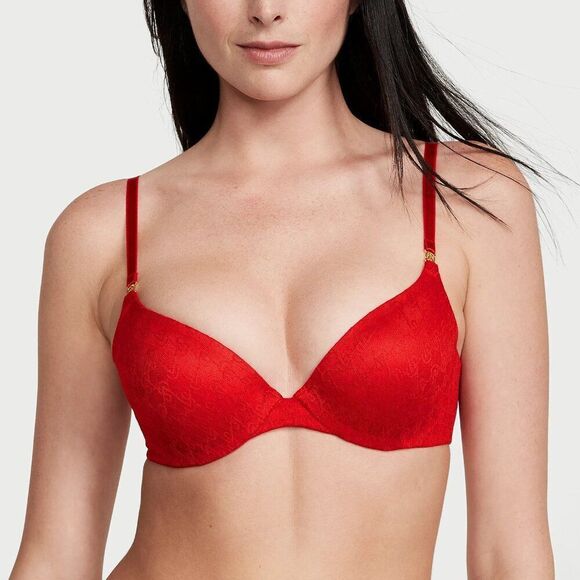 Victoria Secret Demi Bra 36B Underwire Lined Lace - Picture 1 of 14